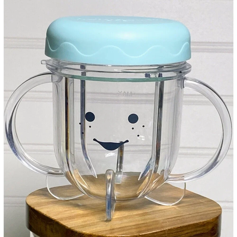 Nutribullet Baby Food Blender Cups Storage Jars Freezer Tray Blue/White NBY50100